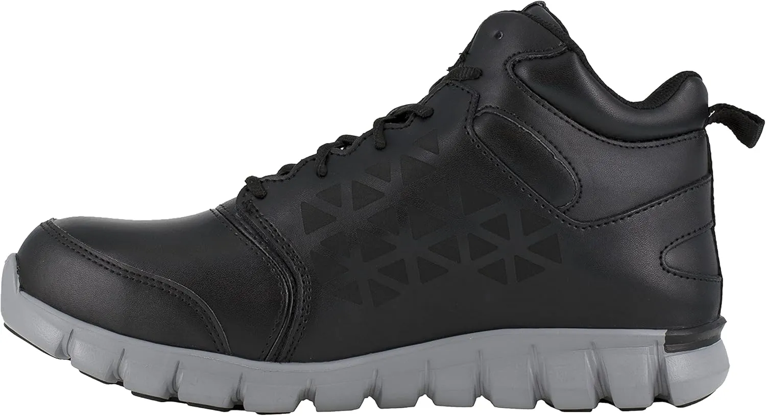 Reebok Men's Rb4143 Sublite Cushion Work Safety Alloy Toe Athletic Mid Cut Boot Black Industrial & Construction
