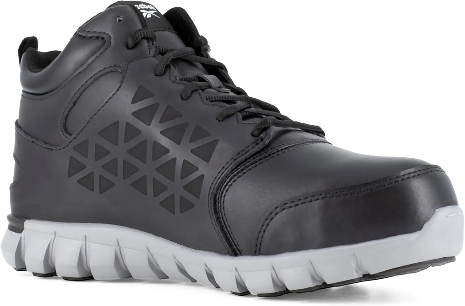 Reebok Men's Rb4143 Sublite Cushion Work Safety Alloy Toe Athletic Mid Cut Boot Black Industrial & Construction