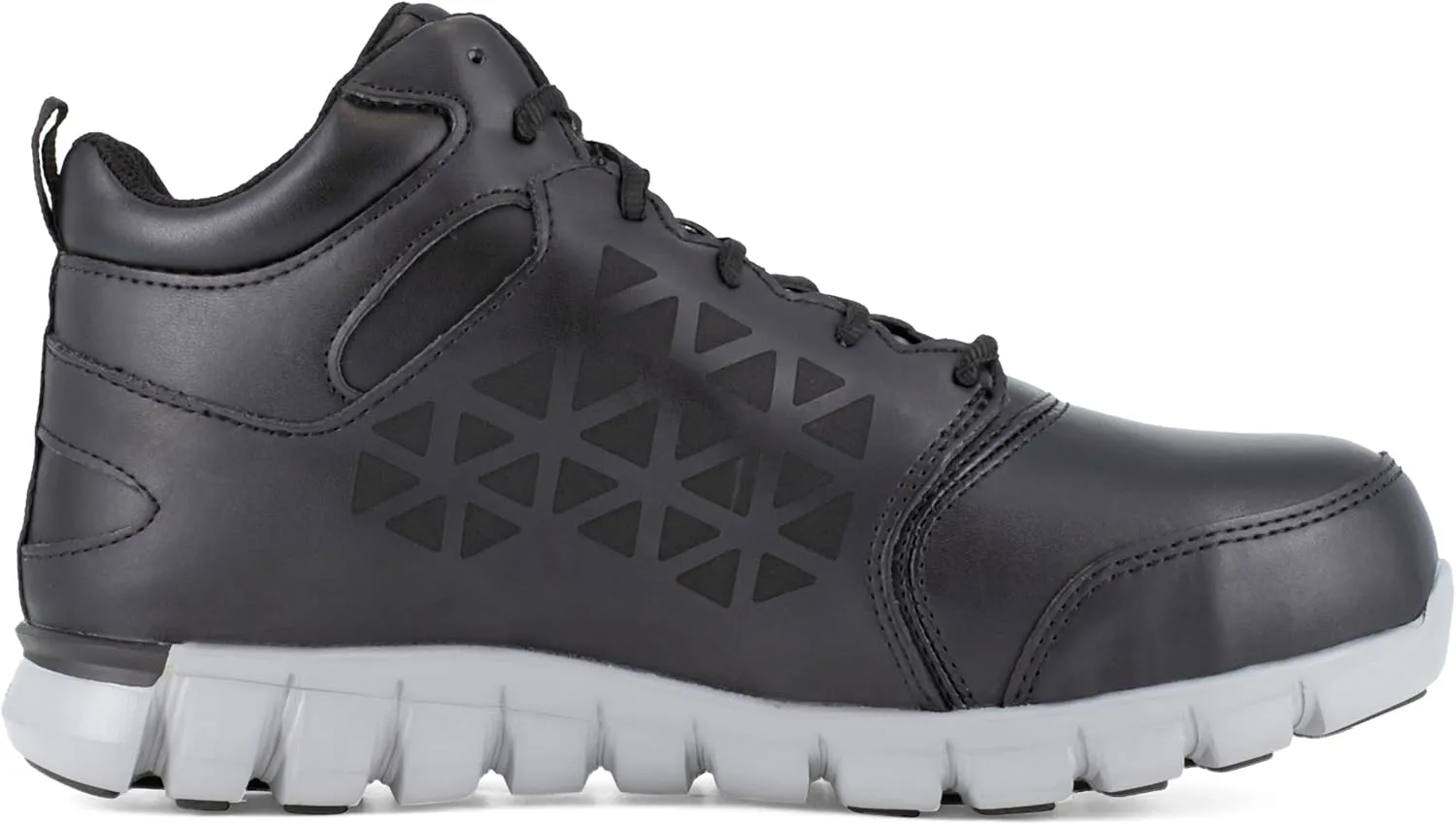 Reebok Men's Rb4143 Sublite Cushion Work Safety Alloy Toe Athletic Mid Cut Boot Black Industrial & Construction