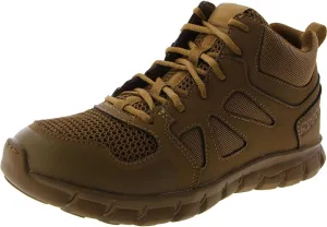 Reebok Men's Rb8406 Sublite Cushion Tactical Mid Cut Soft Toe Shoe Coyote Military Boot