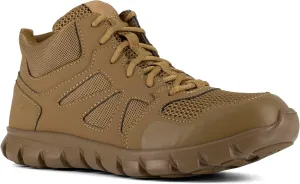 Reebok Men's Rb8406 Sublite Cushion Tactical Mid Cut Soft Toe Shoe Coyote Military Boot