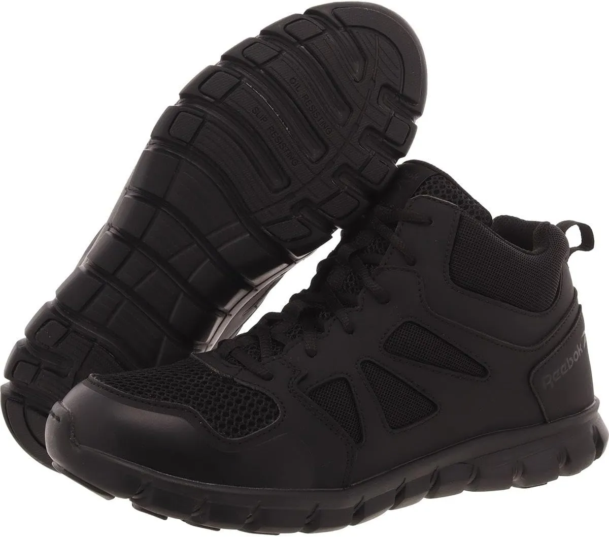 Reebok Women's Rb805 Sublite Cushion Tactical Mid Cut Soft Toe Boot Black Military