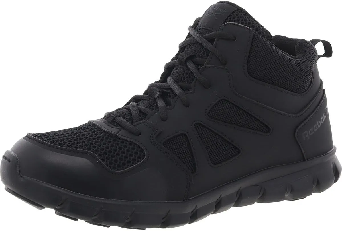 Reebok Women's Rb805 Sublite Cushion Tactical Mid Cut Soft Toe Boot Black Military