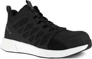Reebok Work Men's RB4316 Fusion Flexweave Safety Composite Toe Athletic Mid Cut Work Shoe Black and White Industrial & Construction Boot, 13