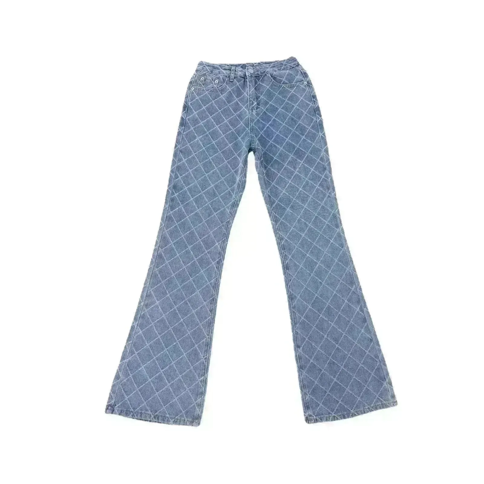Retro Fashion Denim Boot-cut Pants Women Jeans Pants for Ladies