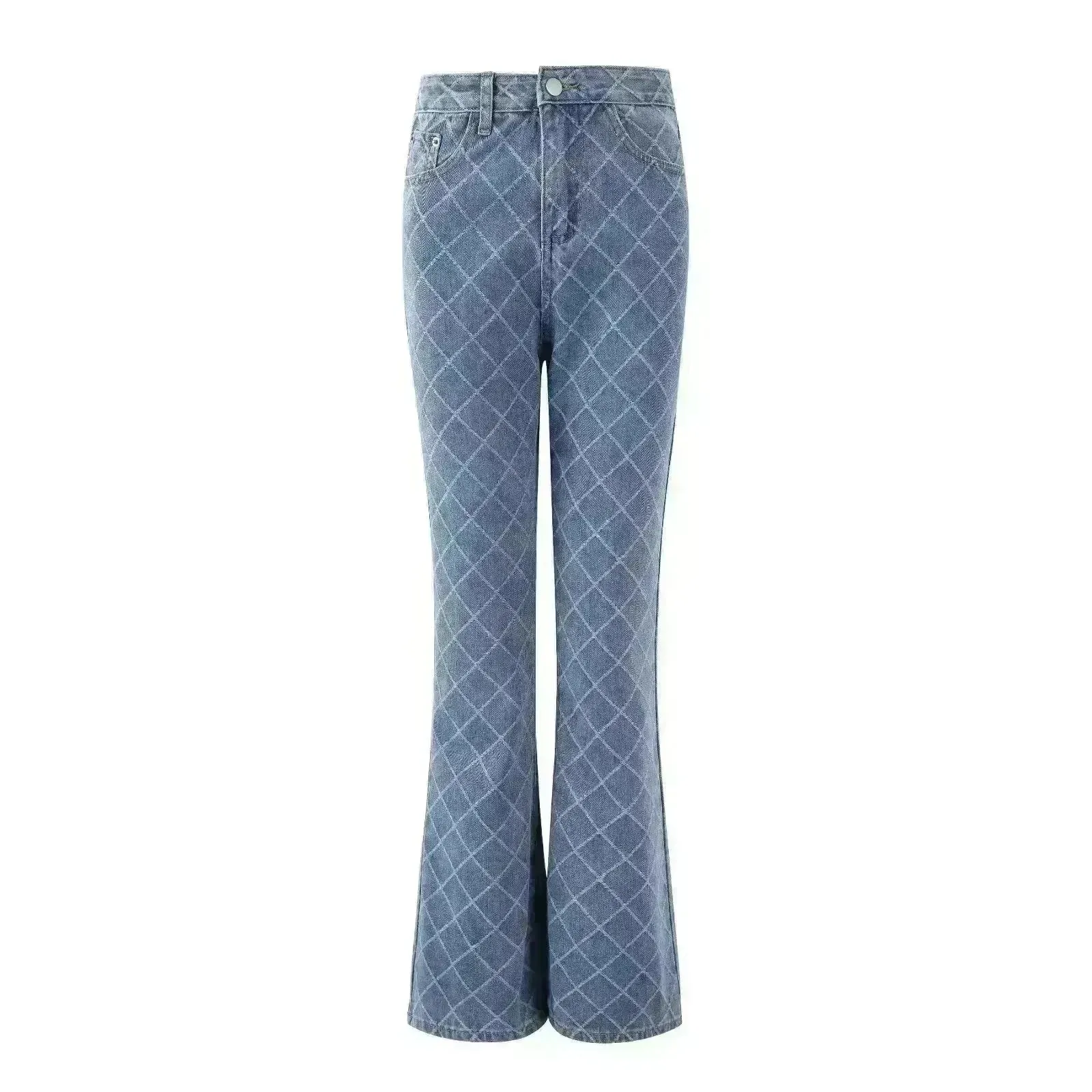 Retro Fashion Denim Boot-cut Pants Women Jeans Pants for Ladies