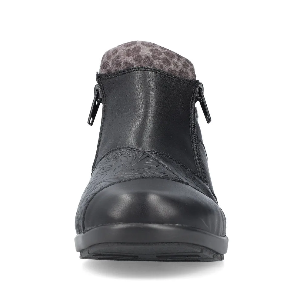 Rieker Low Ankle Boot Black Multi