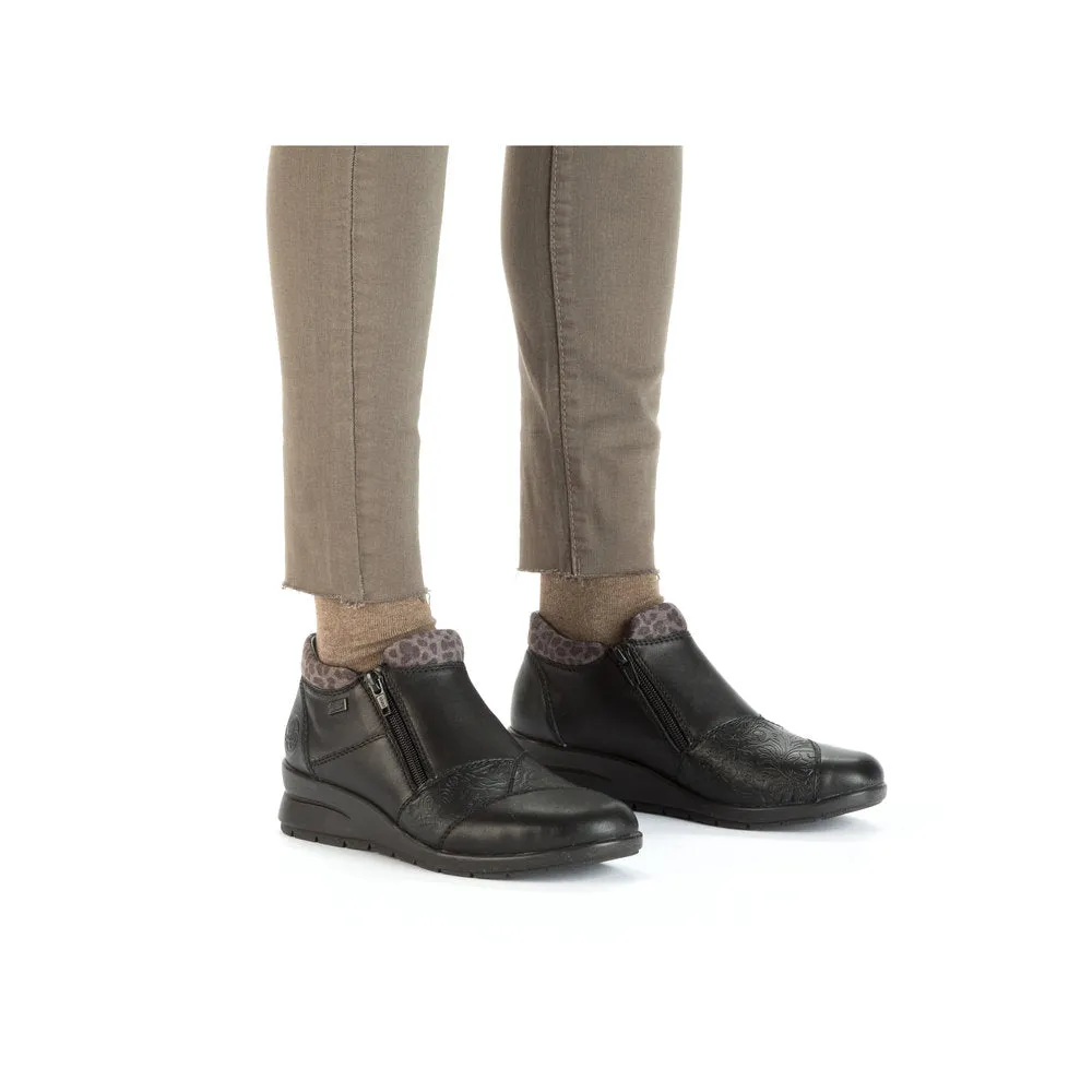 Rieker Low Ankle Boot Black Multi