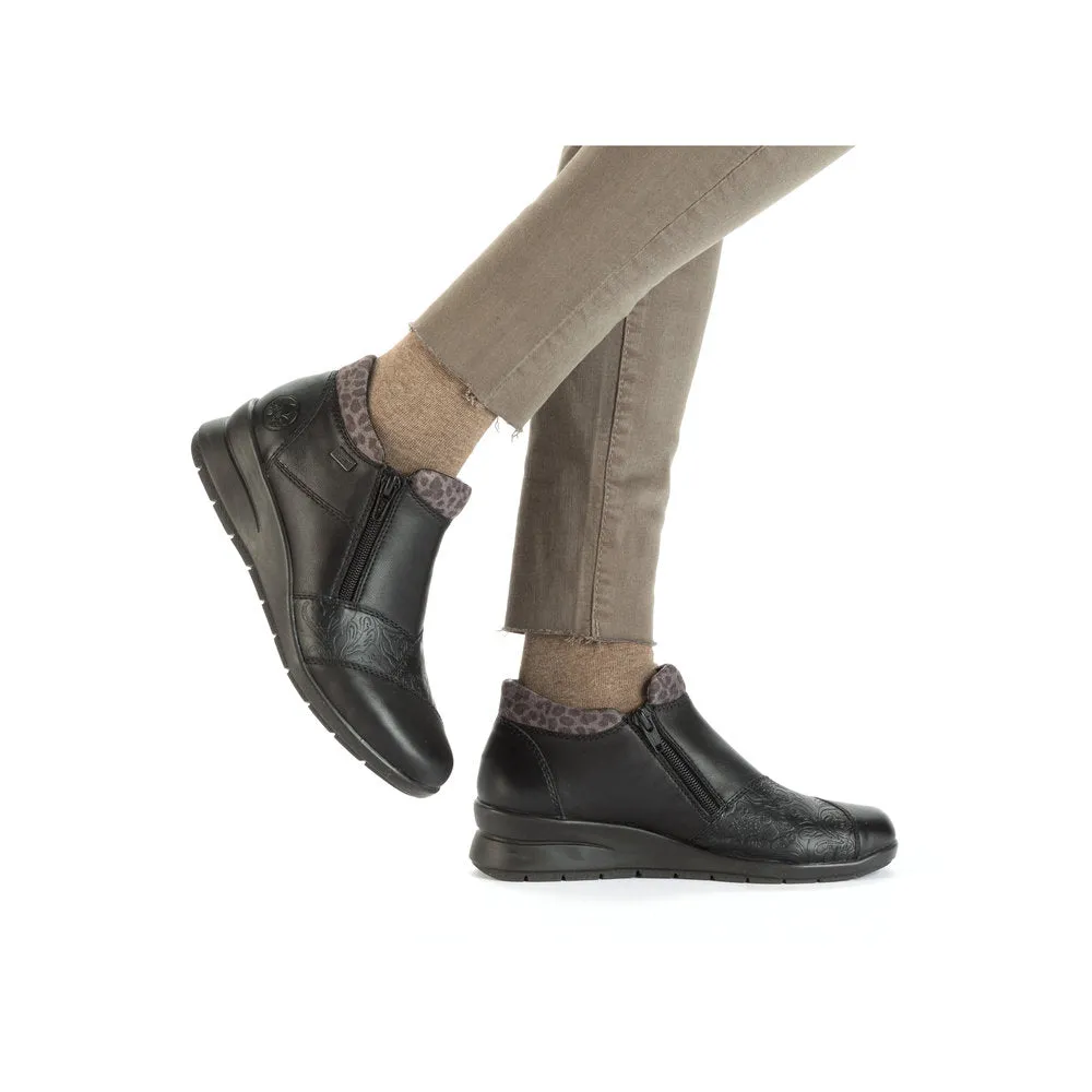 Rieker Low Ankle Boot Black Multi