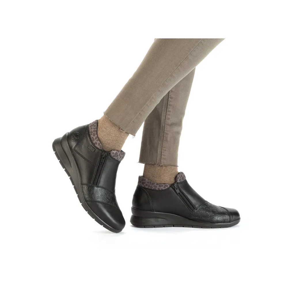 Rieker Low Ankle Boot Black Multi