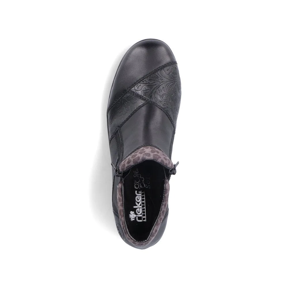 Rieker Low Ankle Boot Black Multi