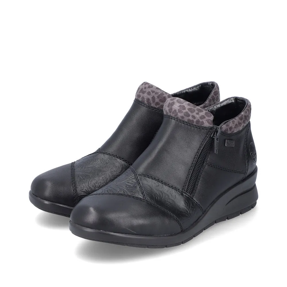 Rieker Low Ankle Boot Black Multi