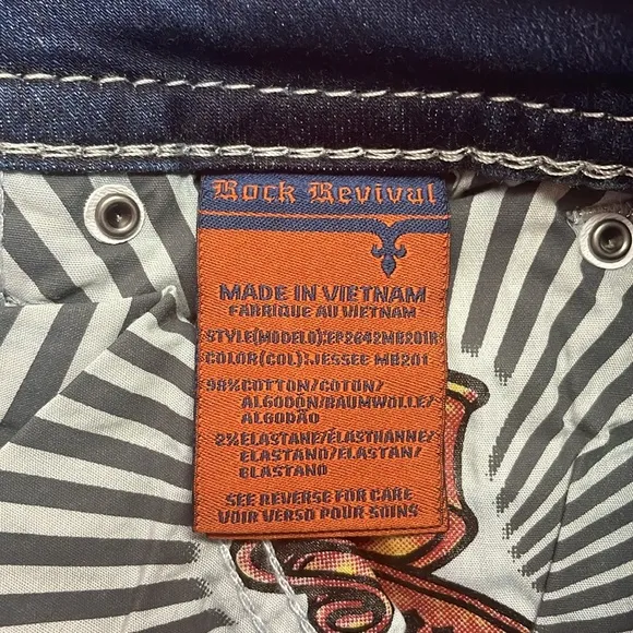 Rock Revival Jessee Mid Rise Boot Cut Jeans Size 26.