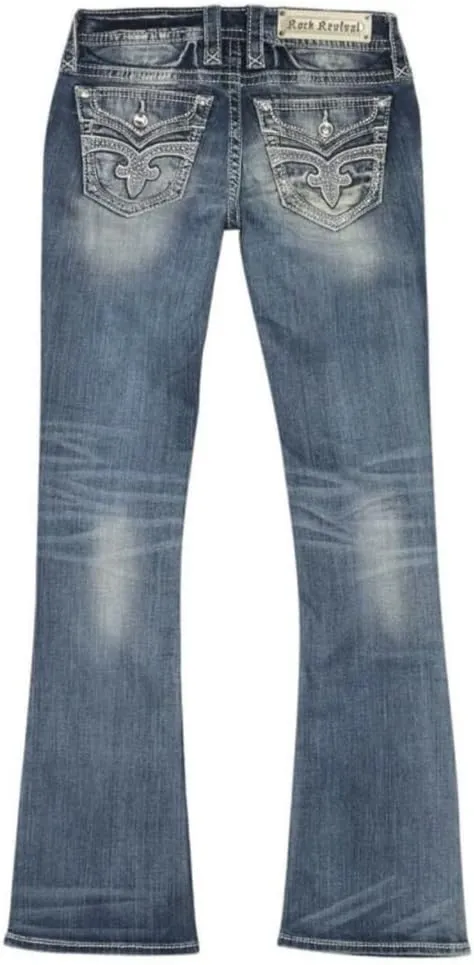 Rock Revival - Womens Karise Mid-Rise Boot Cut Jeans