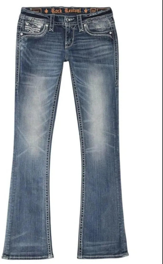 Rock Revival - Womens Karise Mid-Rise Boot Cut Jeans