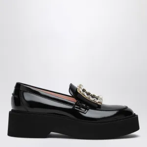 Roger Vivier  Viv Rangers Black Patent Leather Loafers