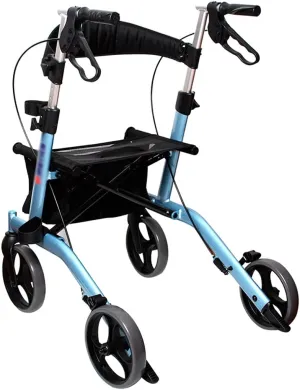 Rollators Lightweight Rollator Foldable Mobility Walker with 4 Wheels & Storage Bag,Adjustable Walking Aid for Elderly and