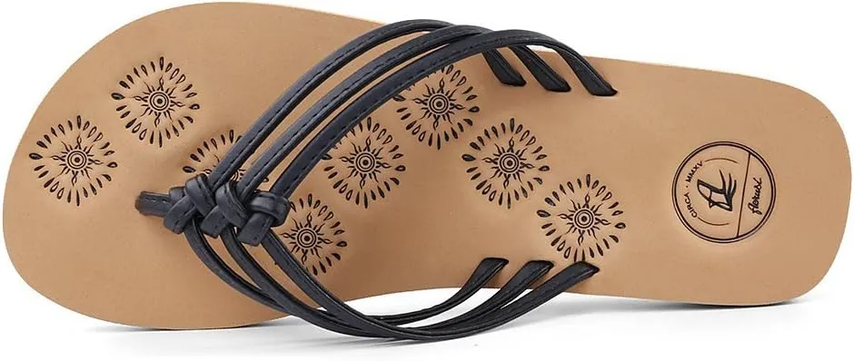 Roxie Women's Yoga Mat Flip Flips Non Slip Fashion Leather Straps Comfortable Beach Thong Sandals