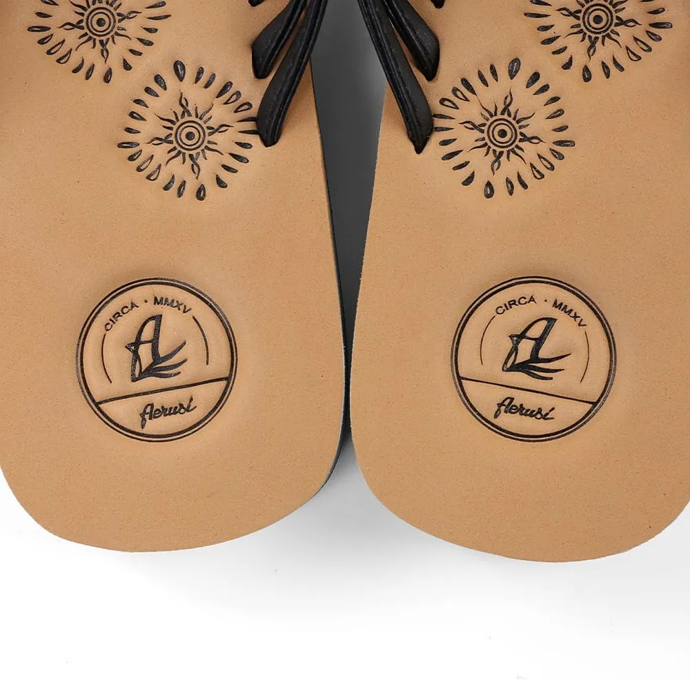 Roxie Women's Yoga Mat Flip Flips Non Slip Fashion Leather Straps Comfortable Beach Thong Sandals