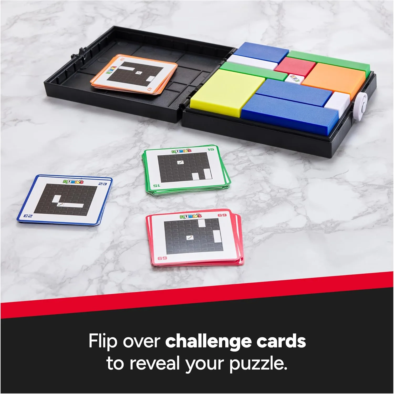 Rubik’s Cube Gridlock Game, The Problem-Solving Puzzle Game Based on The Iconic Rubiks Cube Brain Teaser Fidget Toy for Adults & Kids Ages 7 