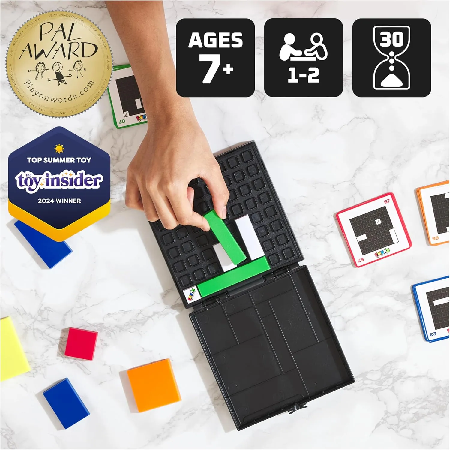 Rubik’s Cube Gridlock Game, The Problem-Solving Puzzle Game Based on The Iconic Rubiks Cube Brain Teaser Fidget Toy for Adults & Kids Ages 7 