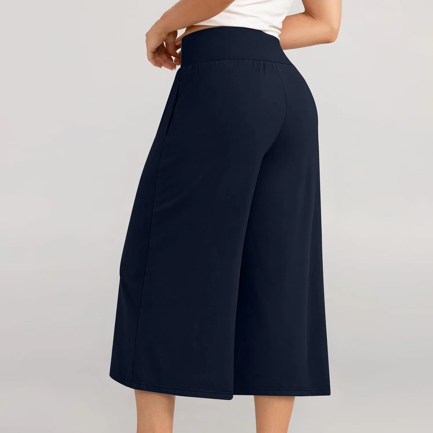 Ruched Flare Wide Leg Straight Leg Plain Bootcut Leg for Women Summer Fall Loose Fit Trousers Pants Women 2025