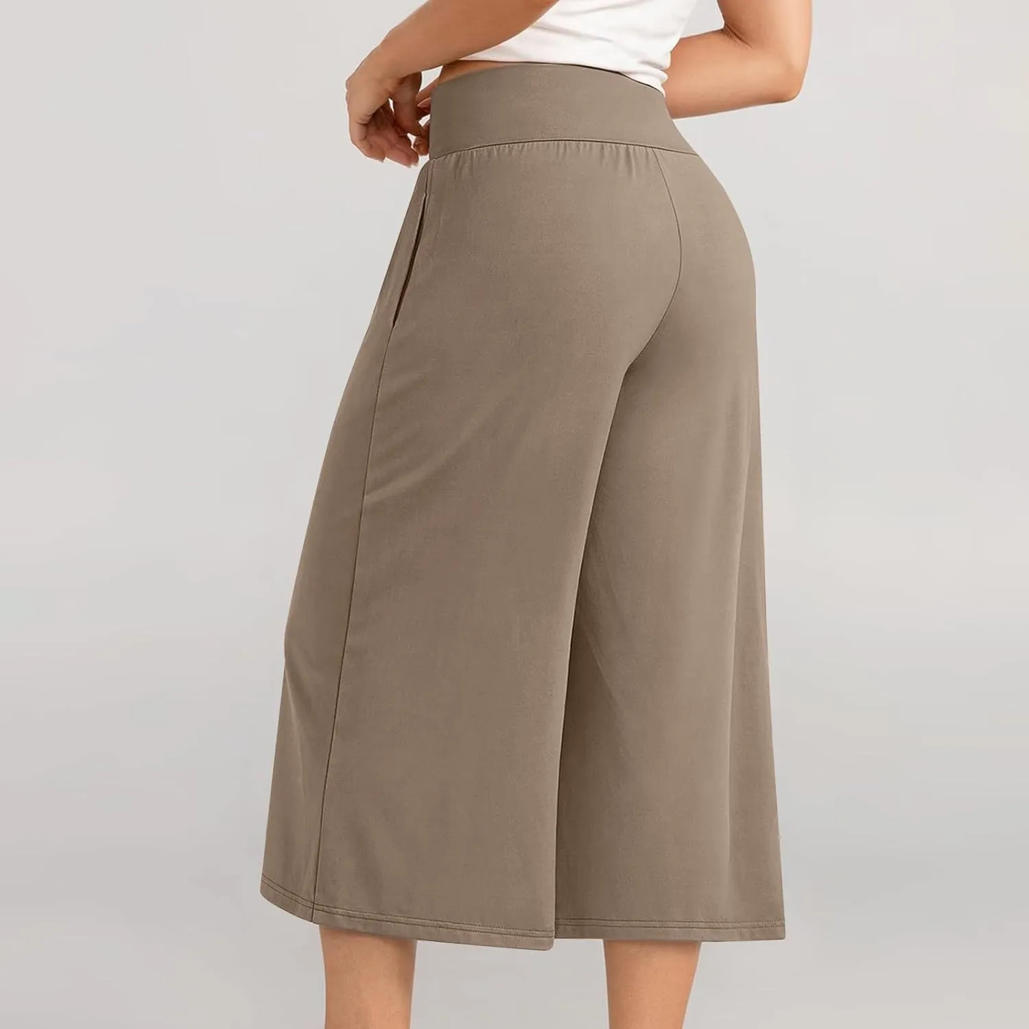 Ruched Flare Wide Leg Straight Leg Plain Bootcut Leg for Women Summer Fall Loose Fit Trousers Pants Women 2025