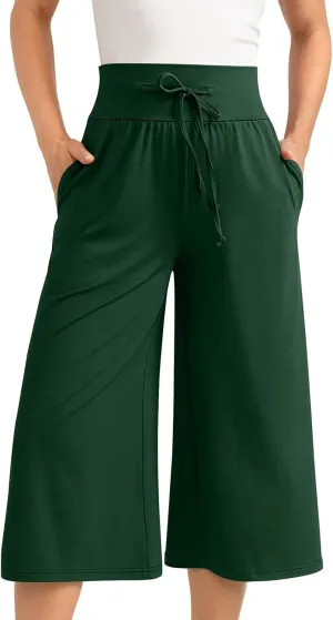 Ruched Flare Wide Leg Straight Leg Plain Bootcut Leg for Women Summer Fall Loose Fit Trousers Pants Women 2025