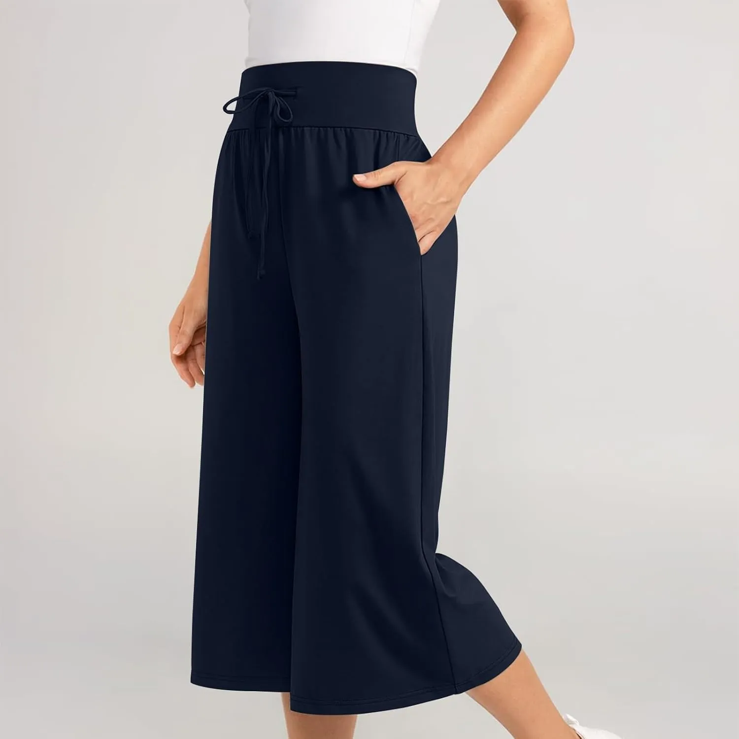 Ruched Flare Wide Leg Straight Leg Plain Bootcut Leg for Women Summer Fall Loose Fit Trousers Pants Women 2025