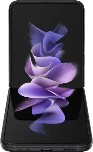 SAMSUNG Galaxy Z Flip 3 5G, US Version, 128GB, Phantom Black - T-Mobile (Renewed)