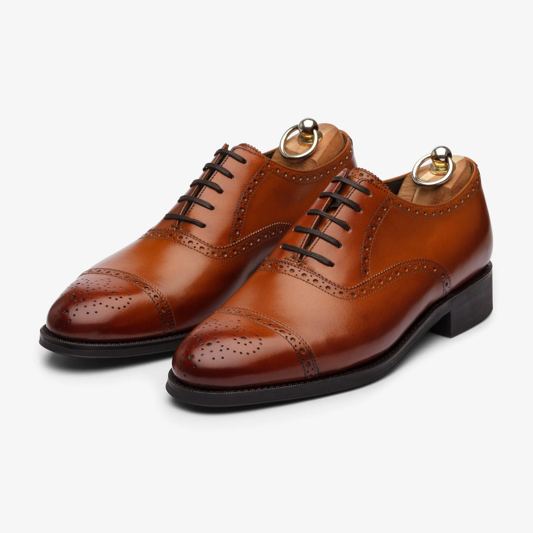 Semi Brogue Oxford - Tan - Zip Last