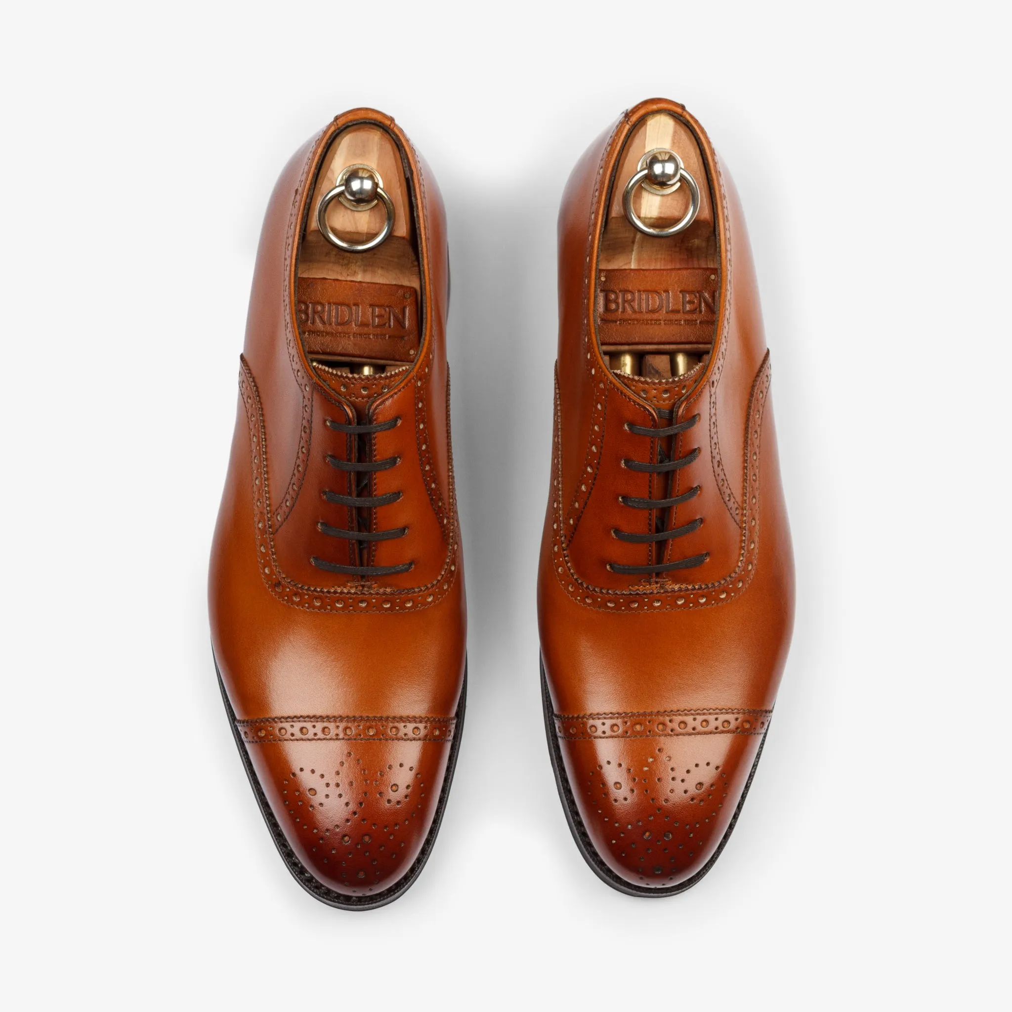 Semi Brogue Oxford - Tan - Zip Last
