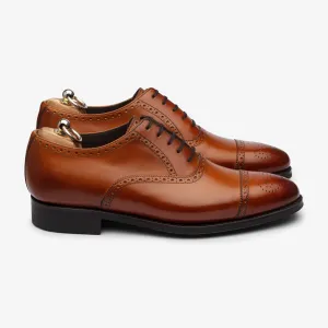 Semi Brogue Oxford - Tan - Zip Last