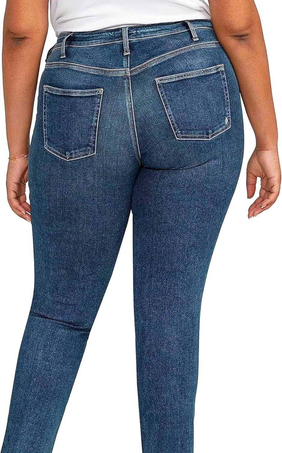 Silver Jeans Co. Women's Plus Size Infinite Fit Mid Rise Straight Leg Jeans