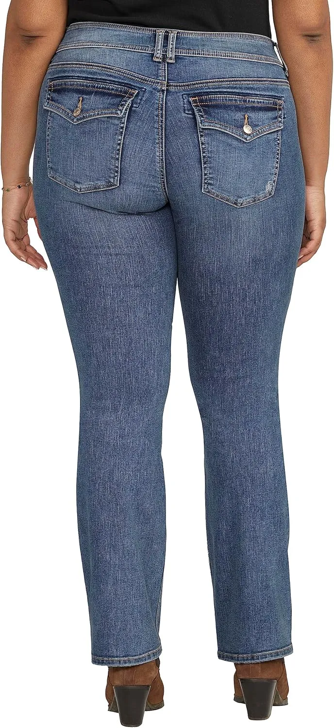Silver Jeans Co. Women's Plus Size Suki Mid Rise Slim Bootcut Jeans