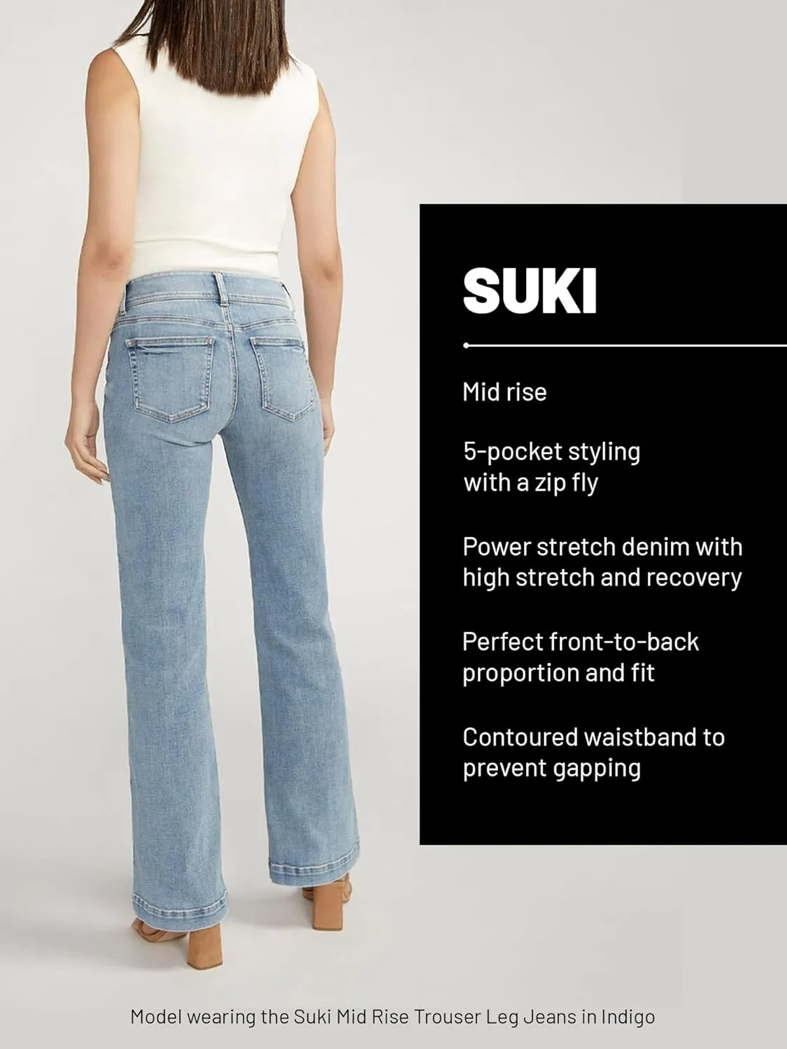 Silver Jeans Co. Women's Plus Size Suki Mid Rise Slim Bootcut Jeans