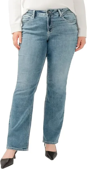 Silver Jeans Co. Women's Plus Size Suki Mid Rise Slim Bootcut Jeans