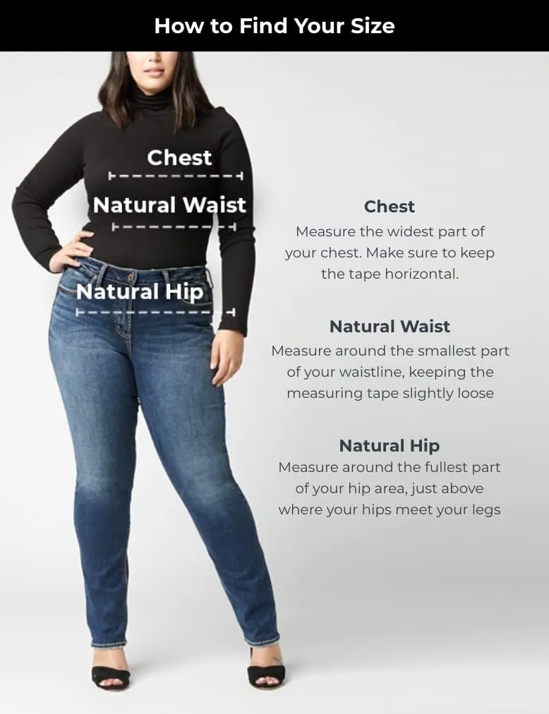 Silver Jeans Co. Women's Plus Size Suki Mid Rise Slim Bootcut Jeans