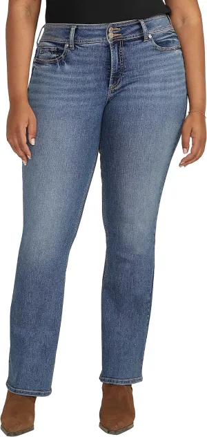 Silver Jeans Co. Women's Plus Size Suki Mid Rise Slim Bootcut Jeans