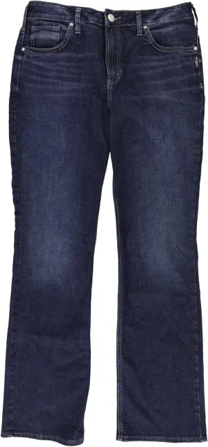Silver Jeans Co. Womens Suki Curvy Fit Mid Rise Bootcut Jeans Blue 28