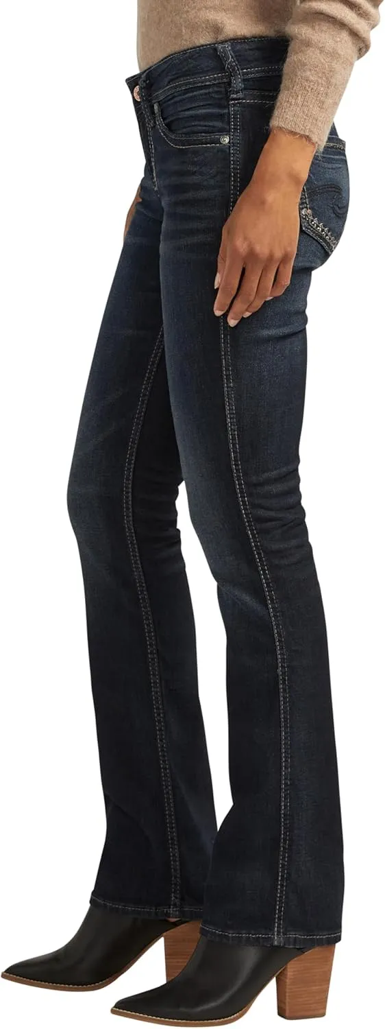 Silver Jeans Co. Women's Suki Mid Rise Curvy Fit Slim Bootcut Jeans - Legacy