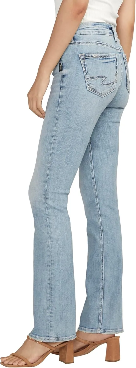 Silver Jeans Co. Women's Suki Mid Rise Curvy Fit Slim Bootcut Jeans - Legacy