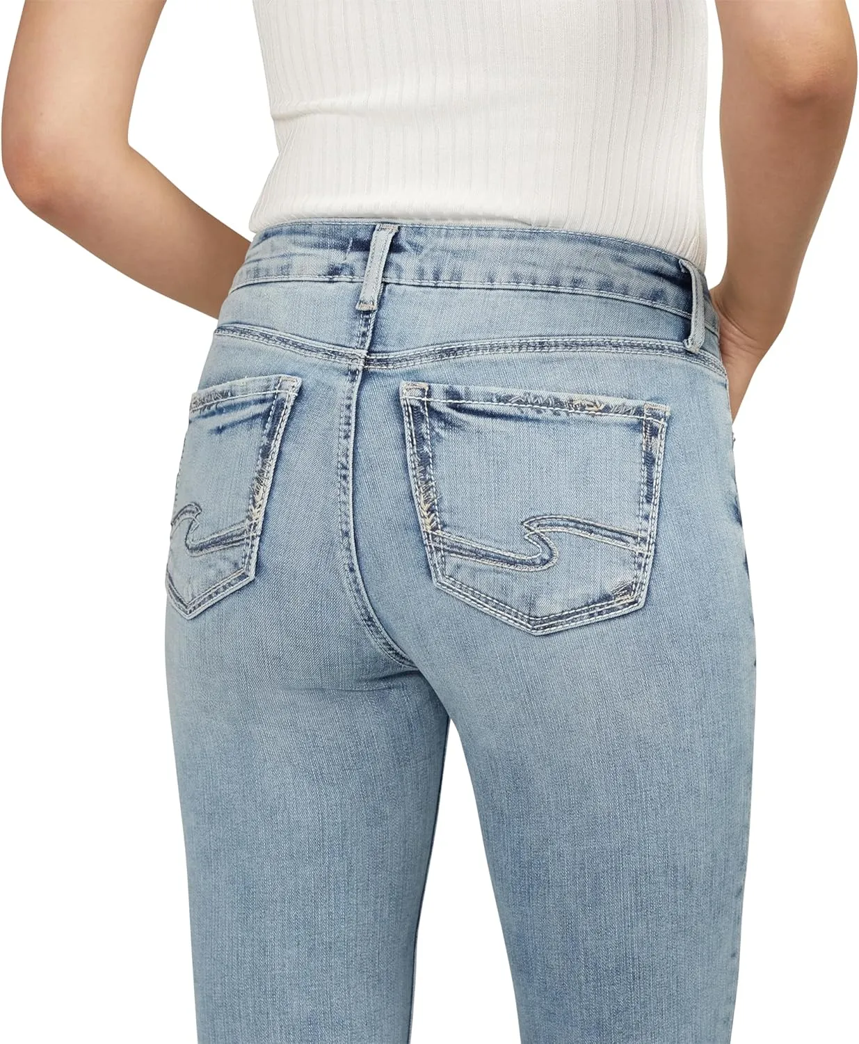 Silver Jeans Co. Women's Suki Mid Rise Curvy Fit Slim Bootcut Jeans - Legacy