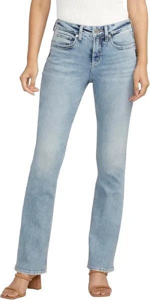 Silver Jeans Co. Women's Suki Mid Rise Curvy Fit Slim Bootcut Jeans - Legacy
