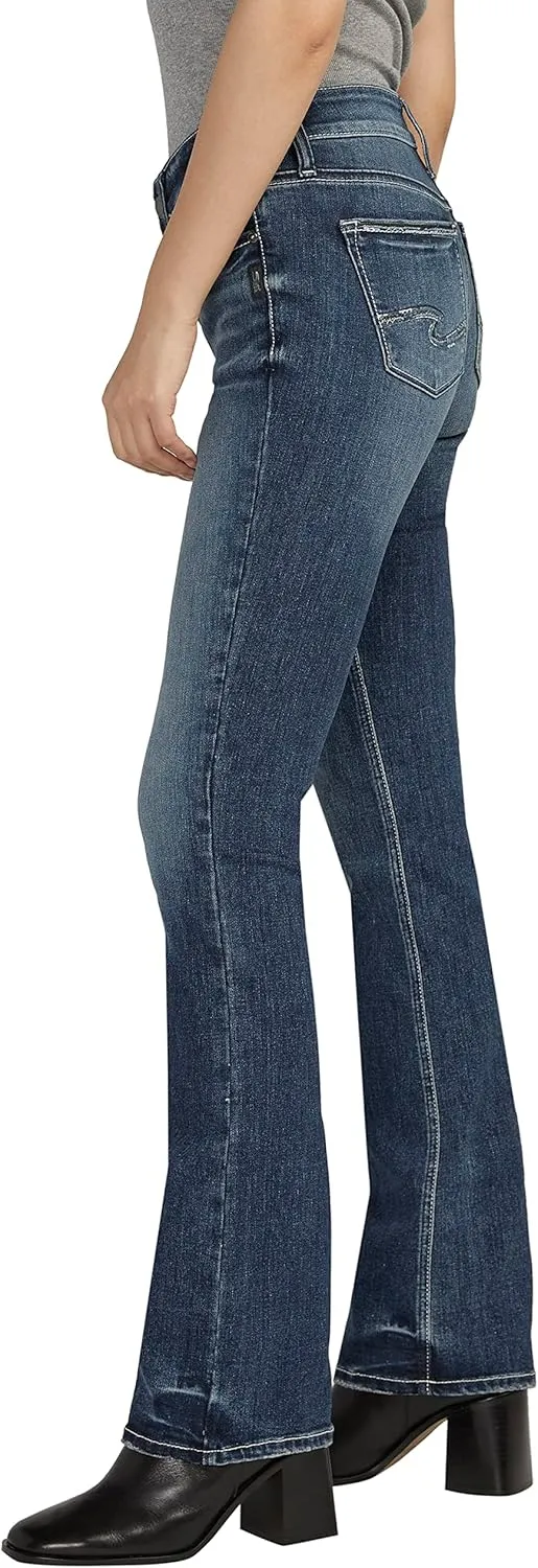Silver Jeans Co. Women's Suki Mid Rise Curvy Fit Slim Bootcut Jeans - Legacy
