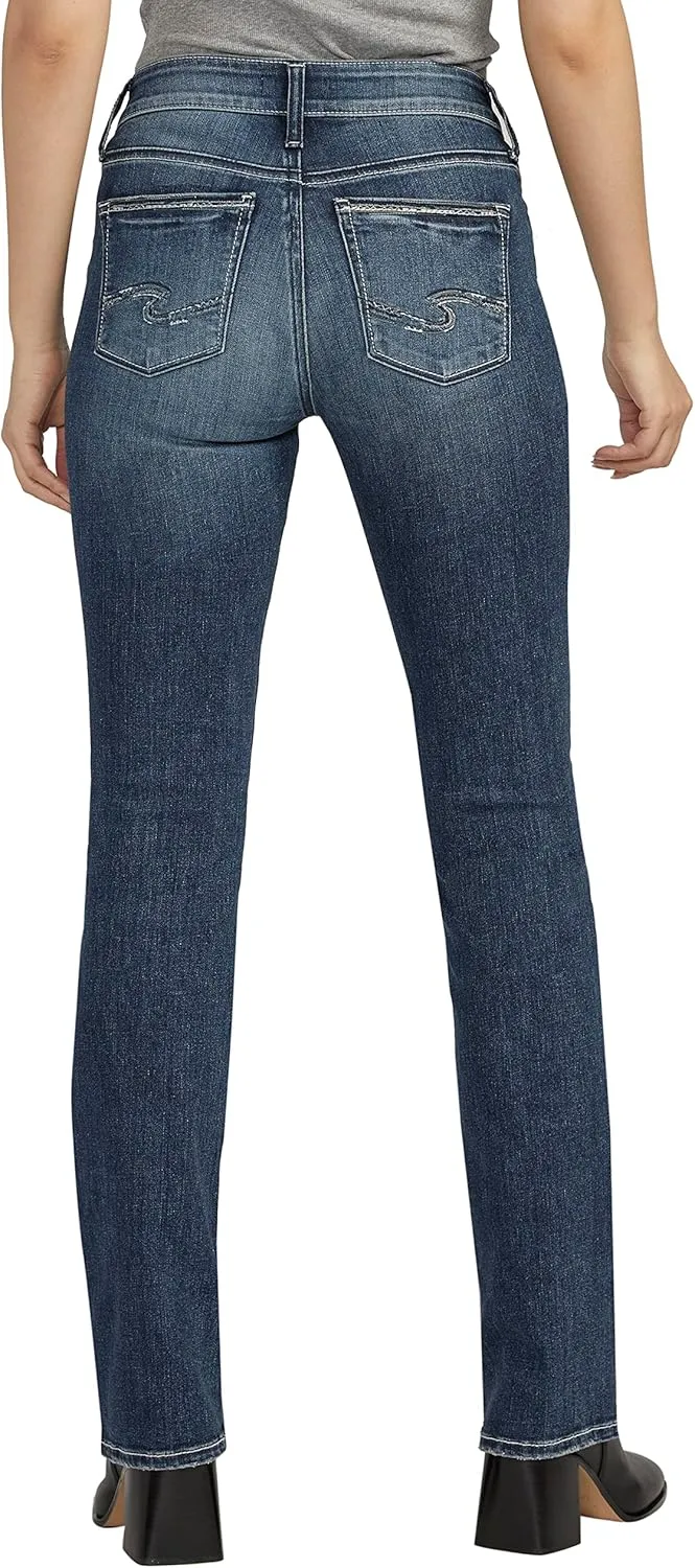 Silver Jeans Co. Women's Suki Mid Rise Curvy Fit Slim Bootcut Jeans - Legacy