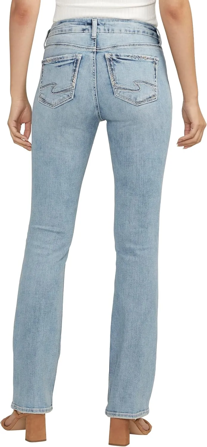 Silver Jeans Co. Women's Suki Mid Rise Curvy Fit Slim Bootcut Jeans - Legacy