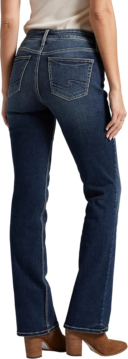 Silver Jeans Co. Women's Suki Mid Rise Slim Bootcut Jeans
