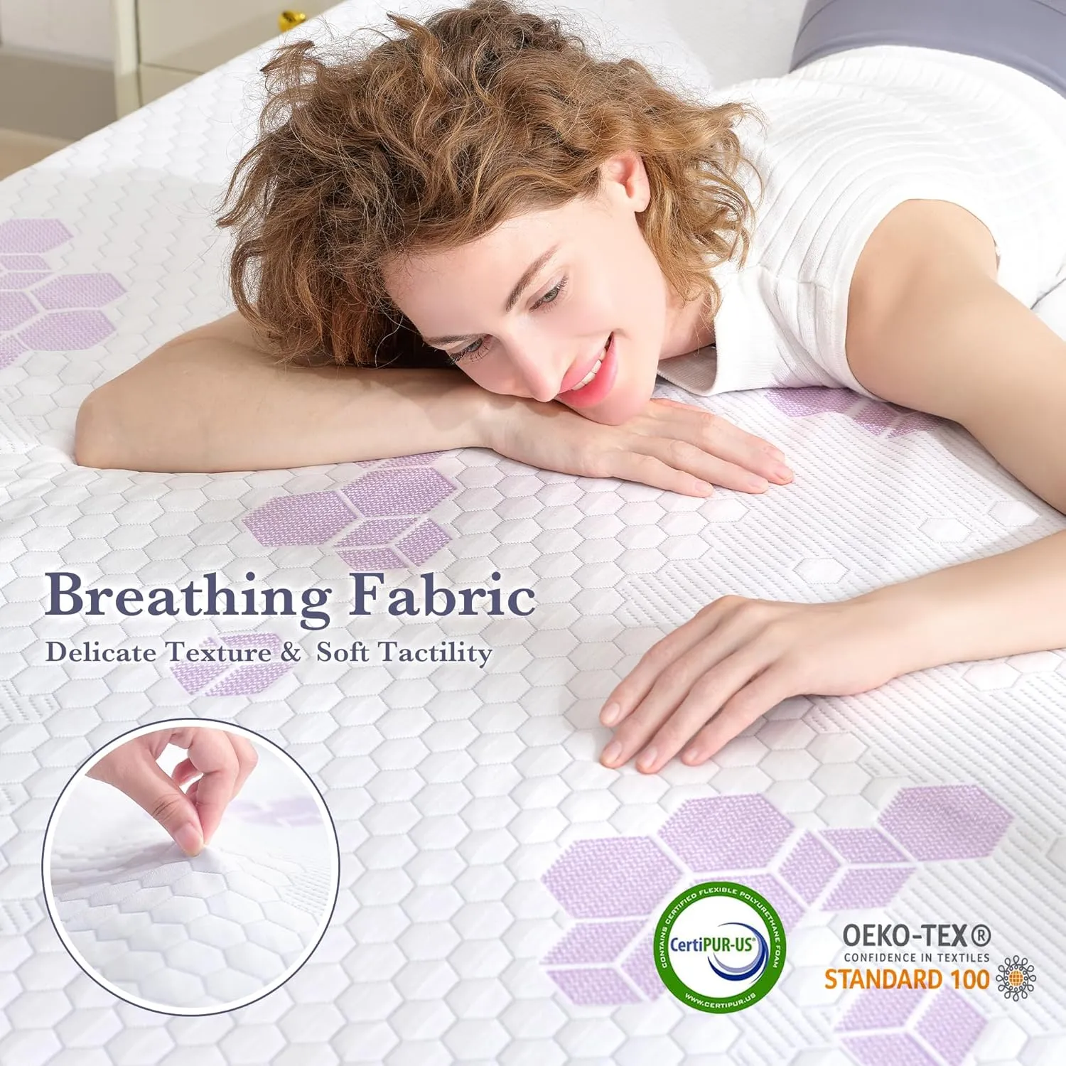 SINWEEK 3 inch Memory Foam Mattress Topper Queen Size, Soft to Exta Soft Flippable Mattress Pad for Back Pain Relief, Cooling Gel Foam Bed Topper with Textured Cover, CertiPUR-US Certified