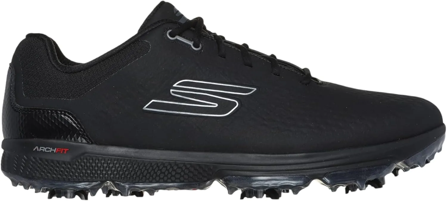 Skechers Golf Men's Pro 6 Waterproof Golf Shoe Sneaker, Off White, 10